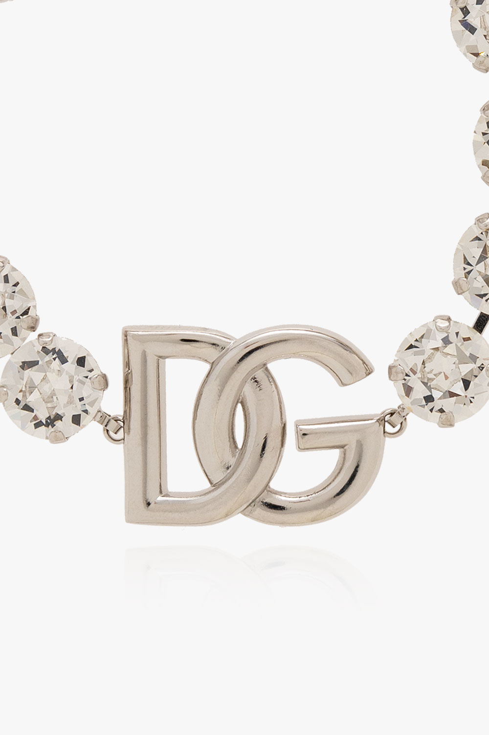 Dolce & Gabbana kort kjole til kvinder Brass bracelet with logo