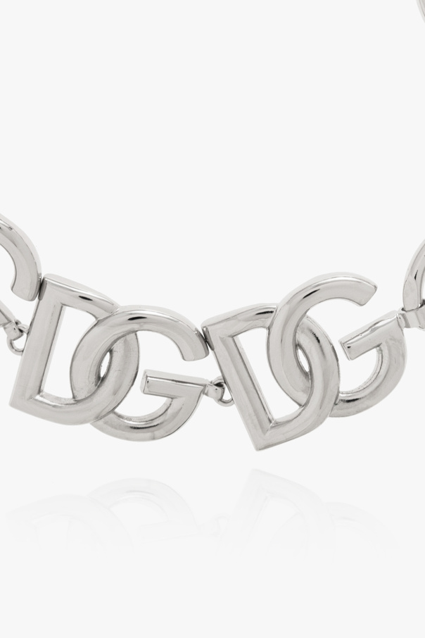 Dolce & Gabbana Teller mit Leopardenmuster Schwarz Brass bracelet
