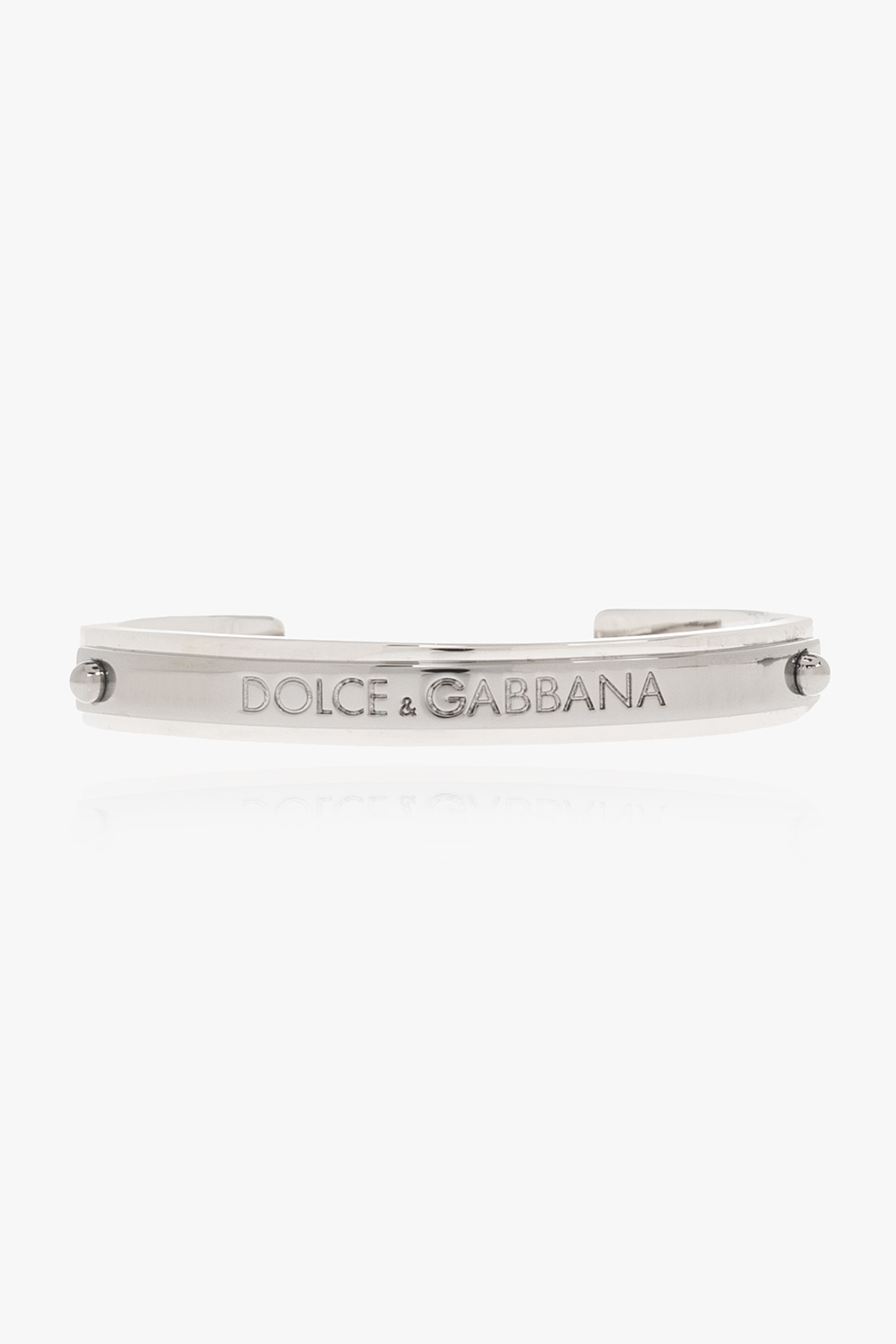 Dolce & Gabbana ripped balloon-leg jeans Brass bracelet