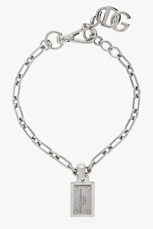 dolce tailored & Gabbana Kids logo-print short-sleeved T-shirt Brass bracelet
