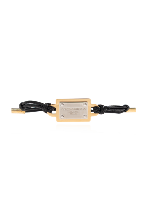 Dolce & Gabbana Pulsera ajustable con apliqué con logo