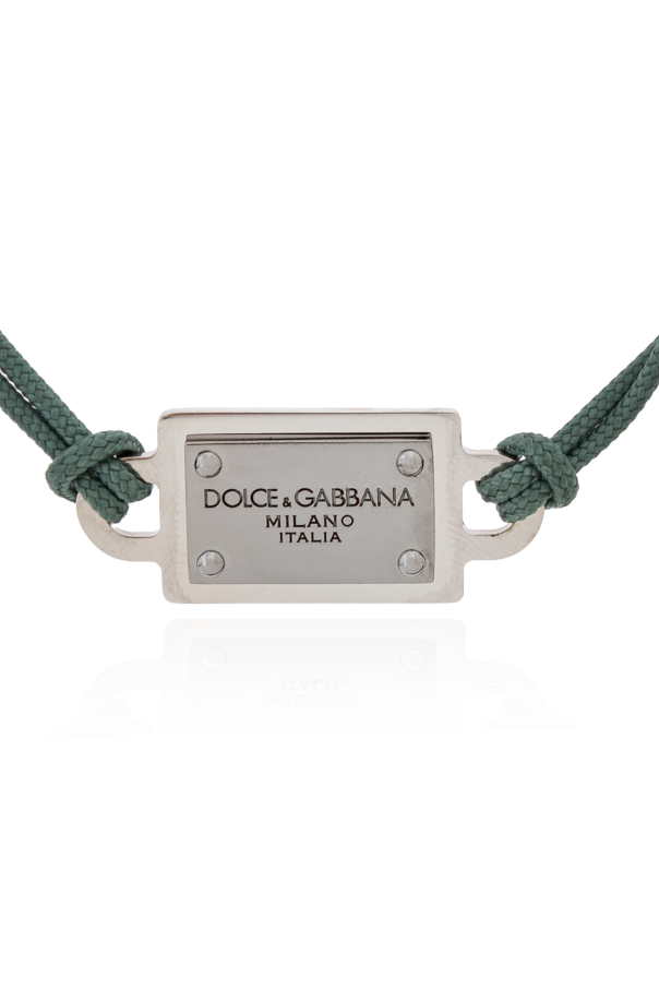 Dolce & Gabbana Bransoleta z aplikaca z wygrawerowanym logo