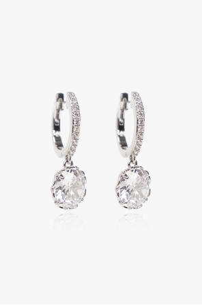 Hoop earrings with crystals