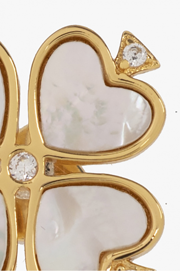 Kate Spade Logo-shaped silver earrings