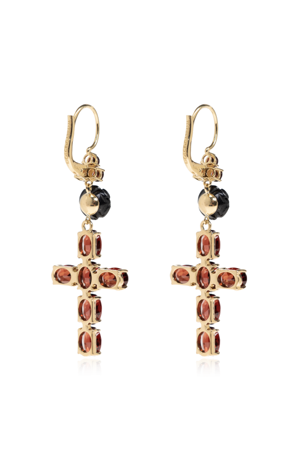 Dolce & Gabbana Gold earrings with a religious motif