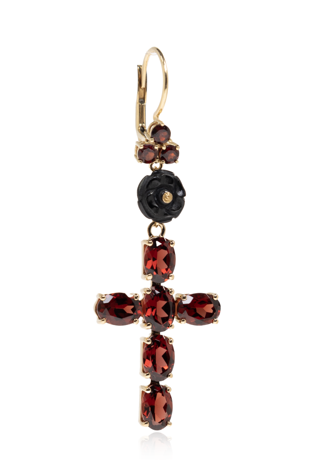 Dolce & Gabbana Gold earrings with a religious motif