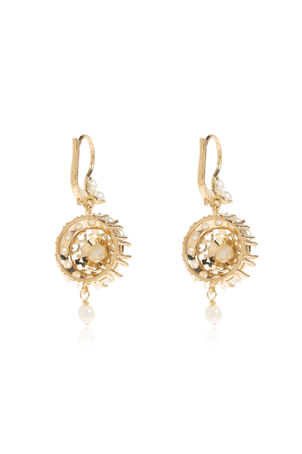 Dolce & Gabbana Złote kolczyki z perłami