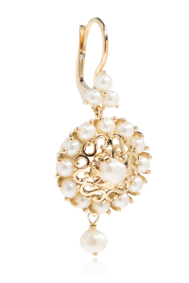 Dolce & Gabbana Złote kolczyki z perłami