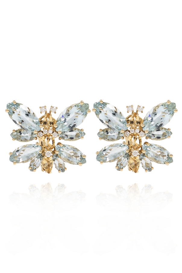 Dolce & Gabbana Gold clips with gemstones