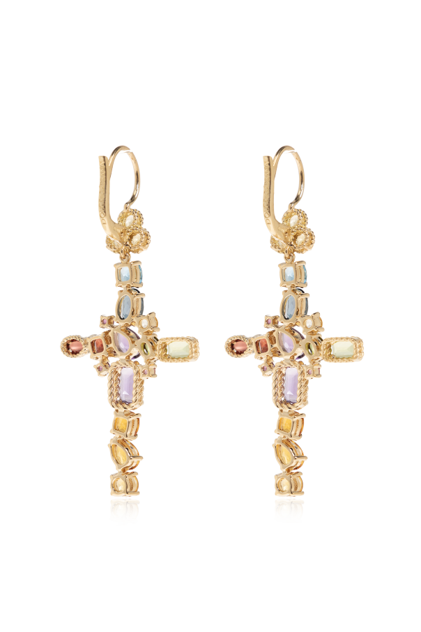 Dolce & Gabbana Gold earrings with a religious motif