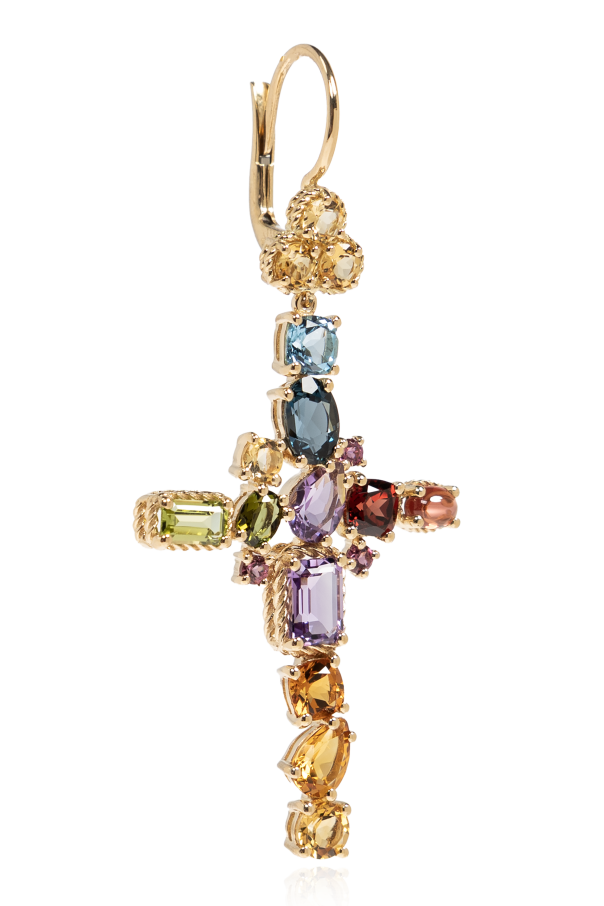 Dolce & Gabbana Gold earrings with a religious motif