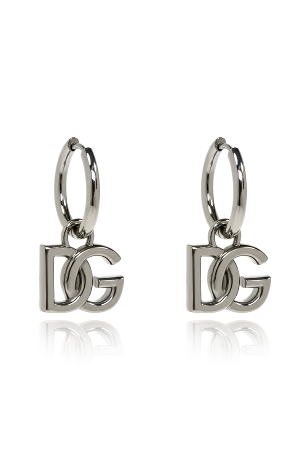 Earrings with pendant in the shape of a logo od Dolce & Gabbana