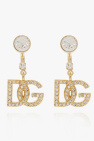dolce & gabbana black clip-on earrings
