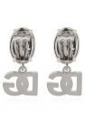 donna dolce gabbana borse borsa dg amore grande in pelle ‘Newton’ clip-on earrings with logo