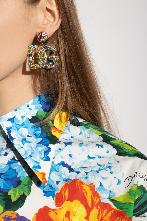Dolce & Gabbana Bejewelled clip-on earrings