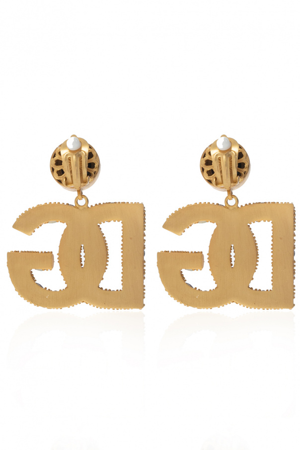 logo sweatpants dolce gabbana trousers javqv Bejewelled clip-on earrings