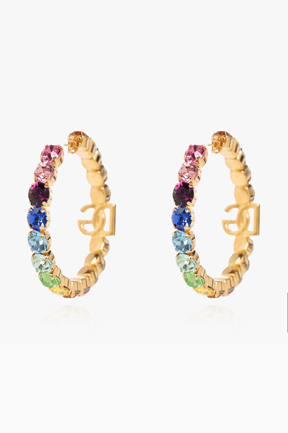 Женский костюм в стиле dolce & gabbana размер m Hoop earrings with logo