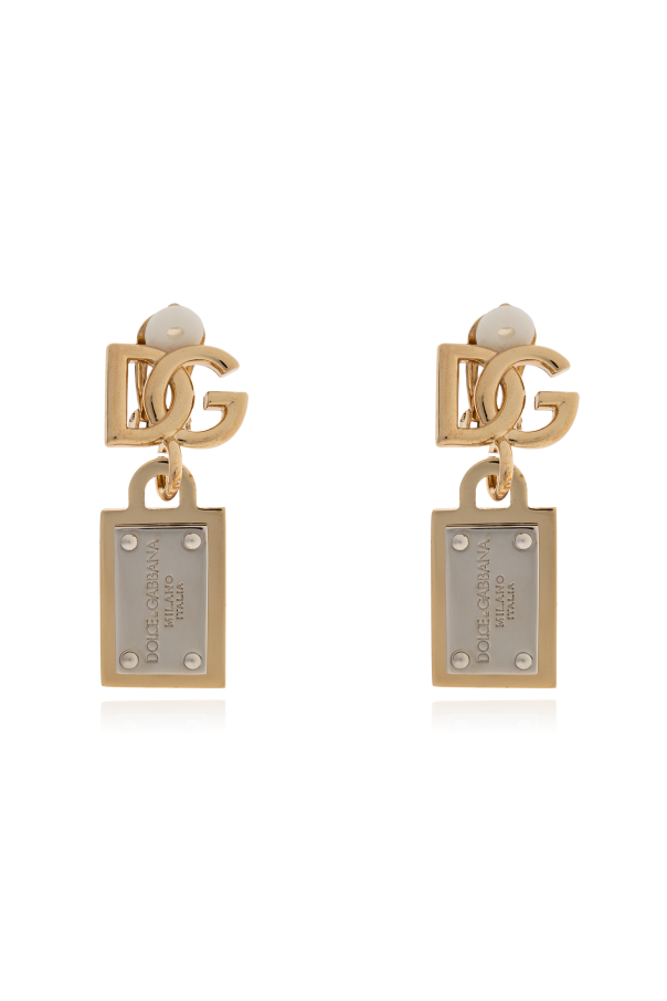 Logo clip-on earrings od Dolce & Gabbana