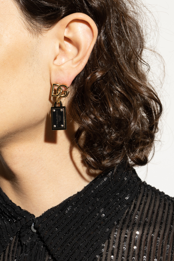 Dolce & Gabbana Logo clip-on earrings