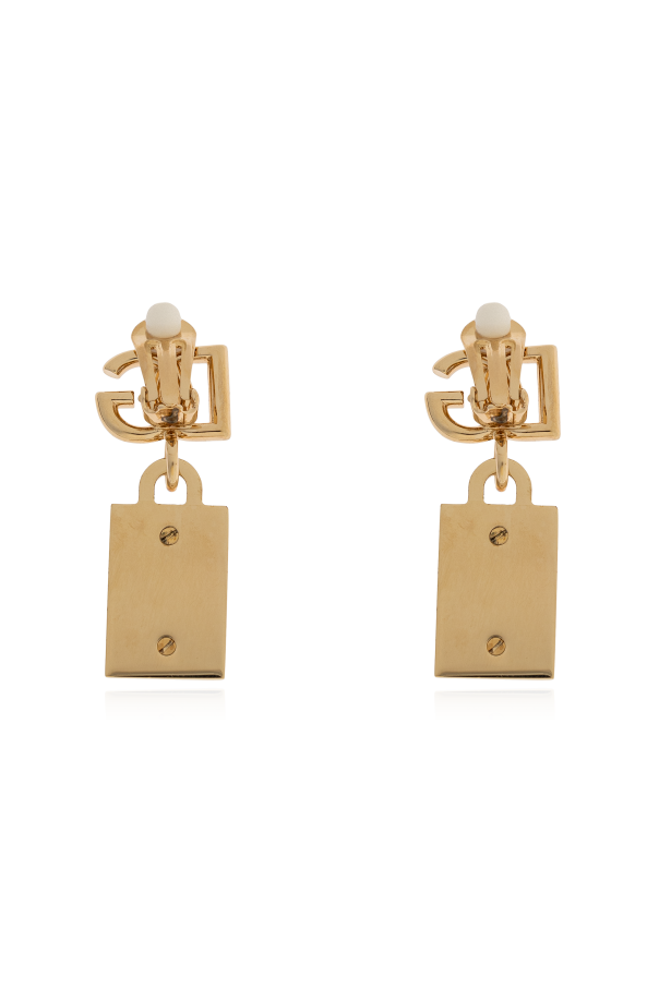 Dolce & Gabbana Logo clip-on earrings