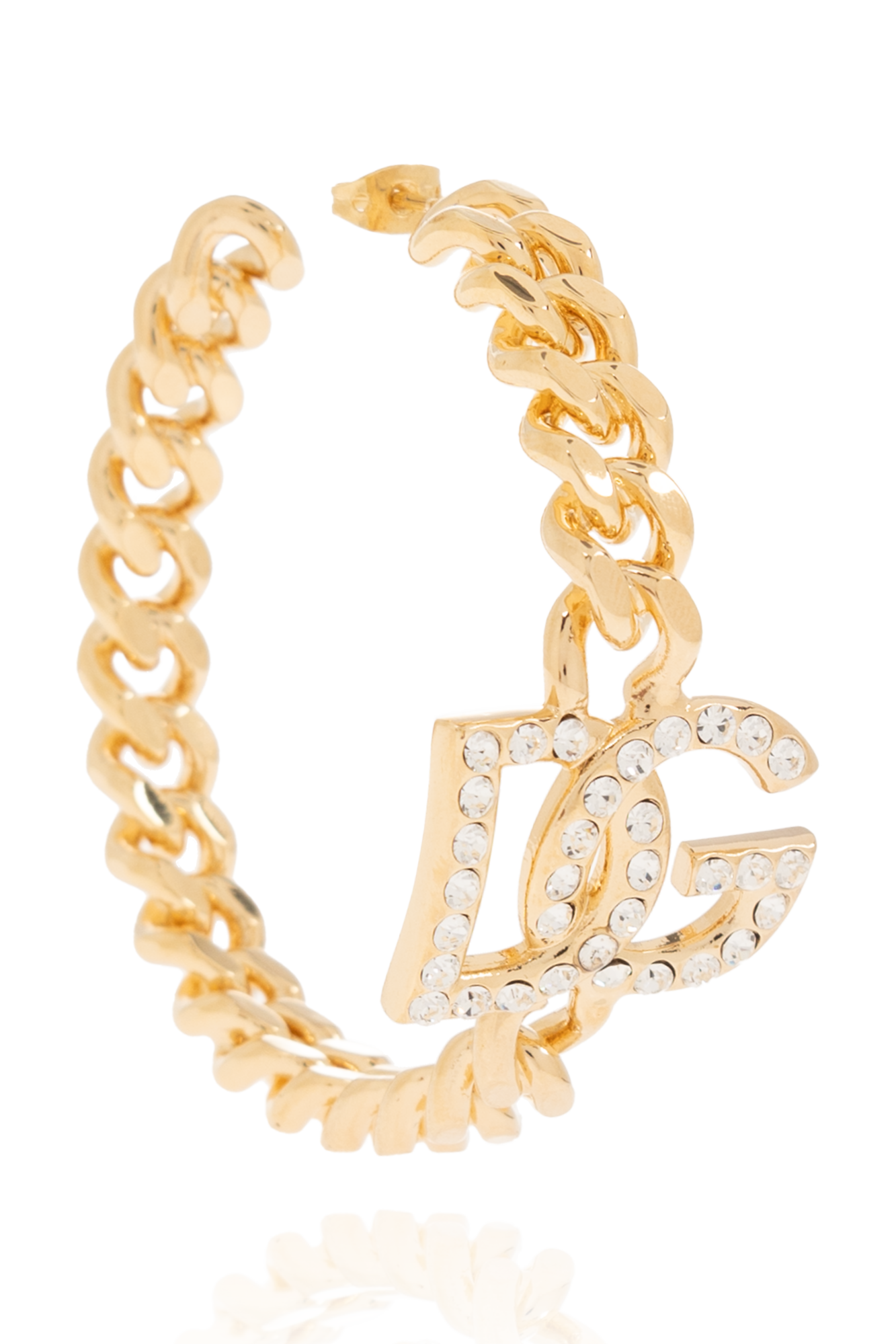 DOLCE & GABBANA COTTON SCARF Logo earrings