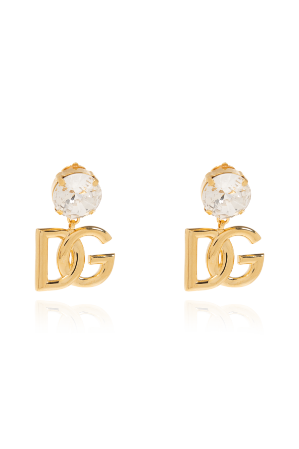 Dolce & Gabbana Dresses Black Earrings with logo