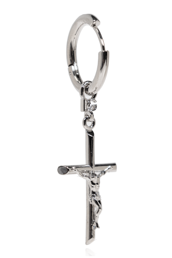 Dolce & Gabbana Earrings with a pendant featuring a religious motif