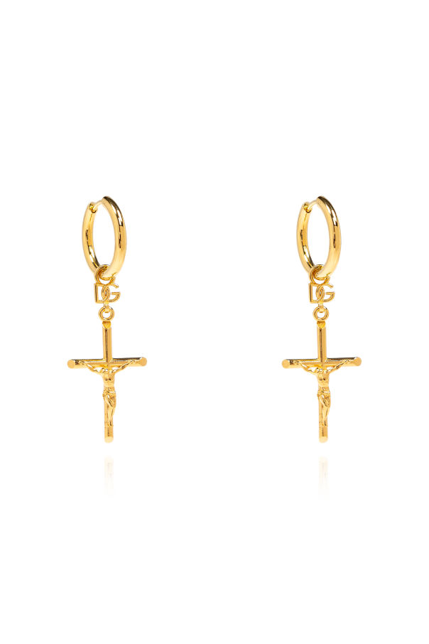 Dolce & Gabbana Earrings with pendant featuring a religious motif