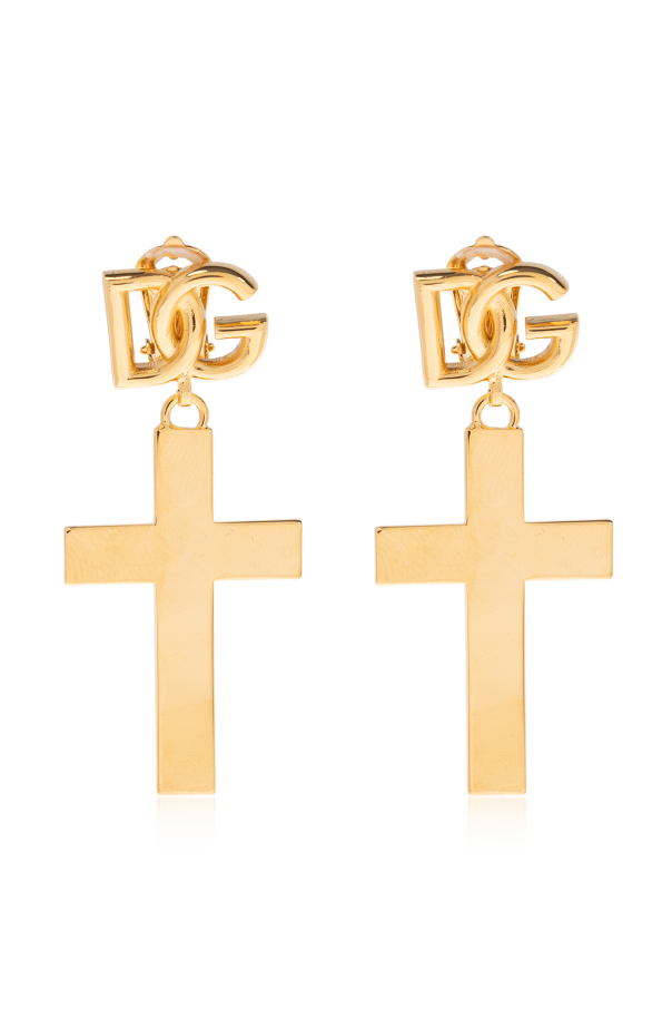 Dolce & Gabbana Brass clip-on earrings