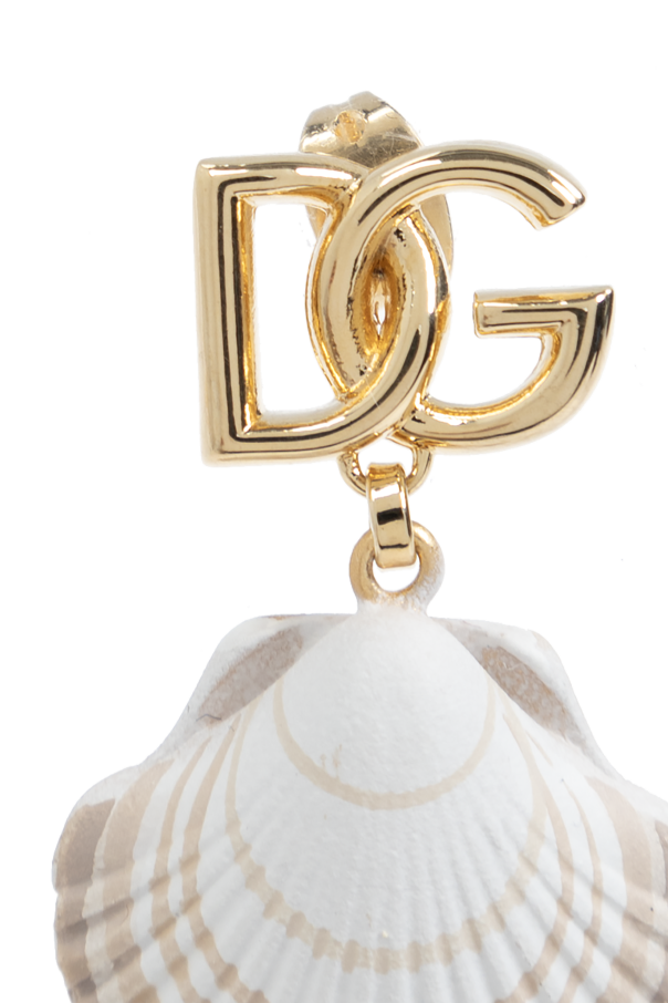 Dolce & Gabbana Kolczyki z zawieszka w kształcie muszli