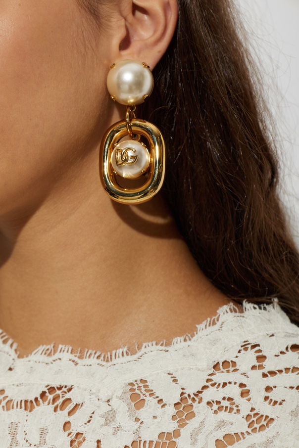 Dolce & Gabbana Clip-on earrings with glass pearl