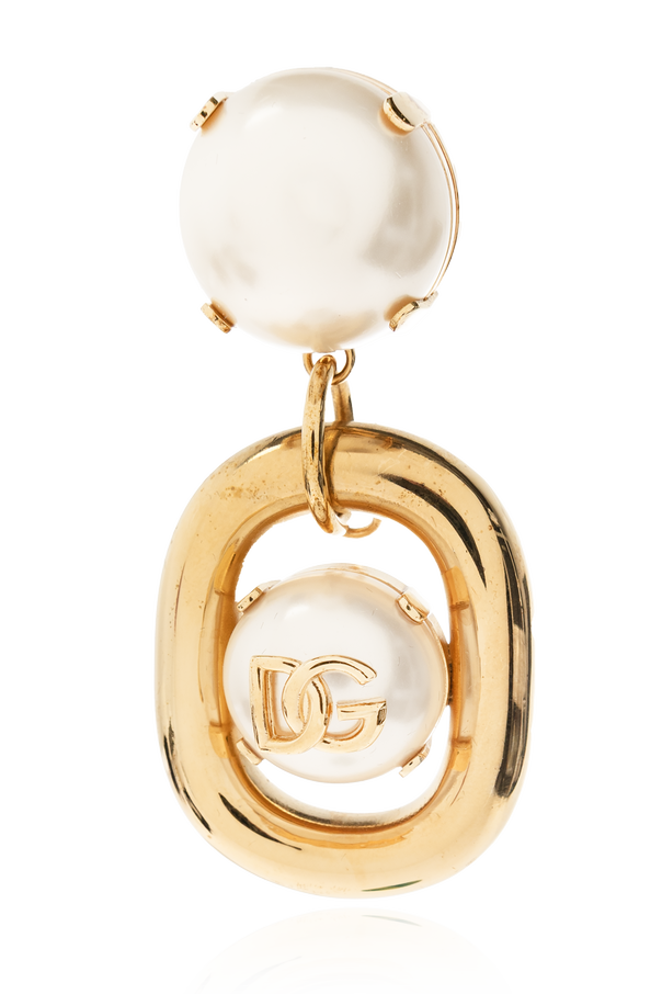 Dolce & Gabbana Clip-on earrings with glass pearl