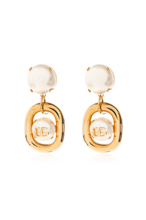 Clip-on earrings with glass pearl