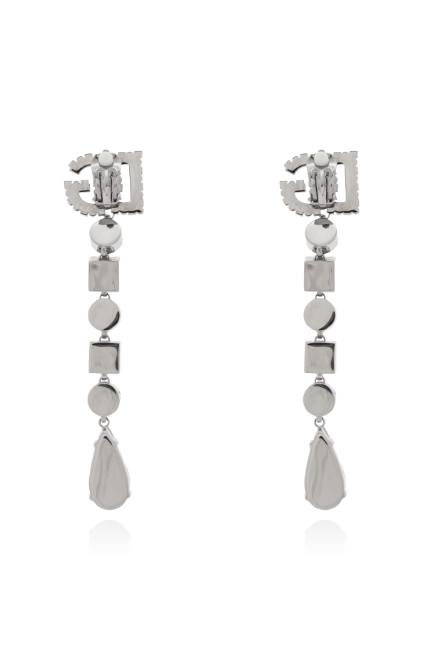 Dolce & Gabbana Long earrings with shimmering crystals