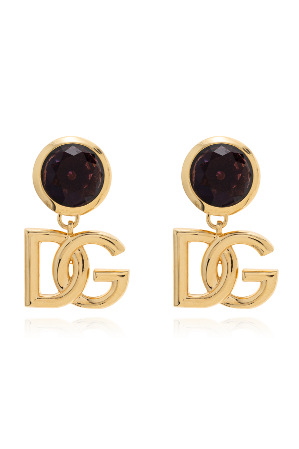 Clip-on earrings with a shimmering crystal od Dolce & Gabbana