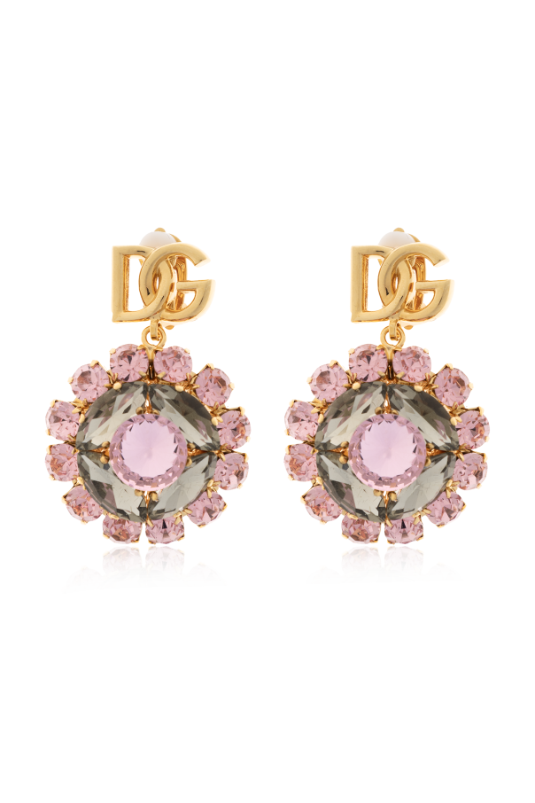 Clip-on earrings with shimmering crystals od Dolce & Gabbana