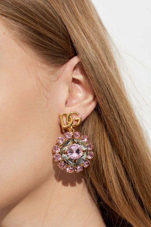 Dolce & Gabbana Clip-on earrings with shimmering crystals