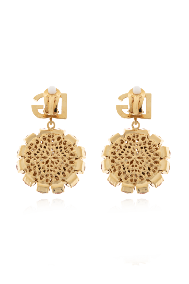 Dolce & Gabbana Clip-on earrings with shimmering crystals
