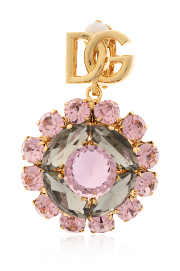 Dolce & Gabbana Clip-on earrings with shimmering crystals