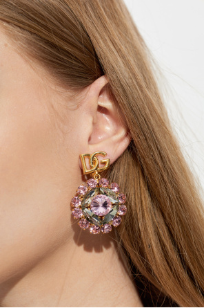Clip-on earrings with shimmering crystals od Dolce & Gabbana