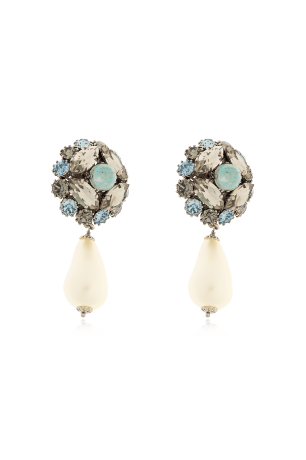 Clip-on earrings with shimmering crystals od Dolce & Gabbana