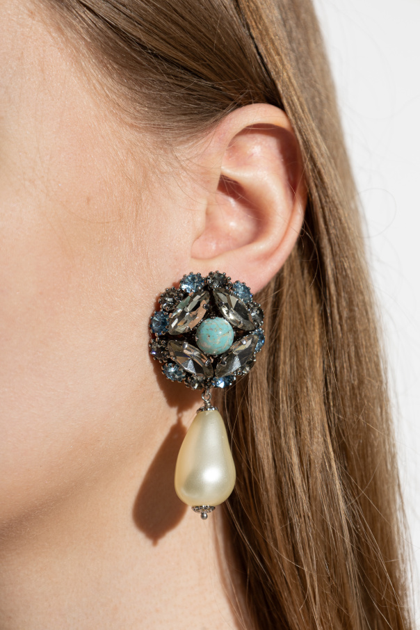 Dolce & Gabbana Clip-on earrings with shimmering crystals