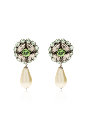 Clip-on earrings with sparkling crystals