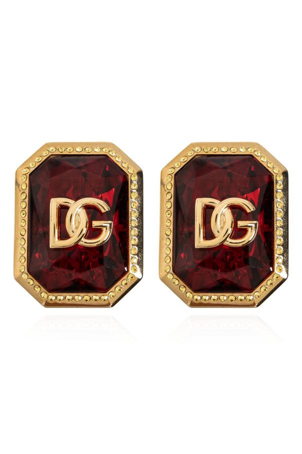 Clip-on earrings with shimmering crystals od Dolce & Gabbana