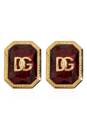 Clip-on earrings with shimmering crystals