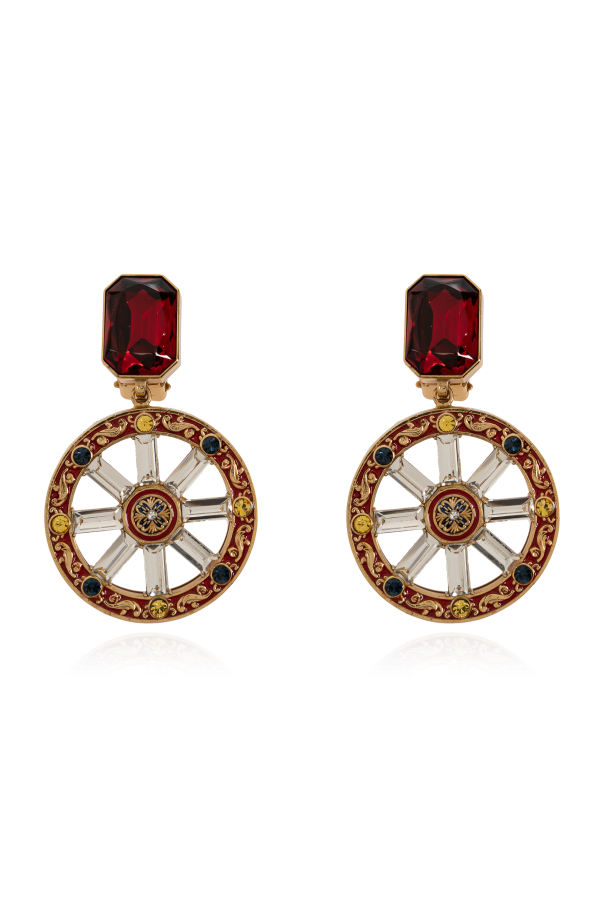 Clip-on earrings with sparkling crystals od Dolce & Gabbana