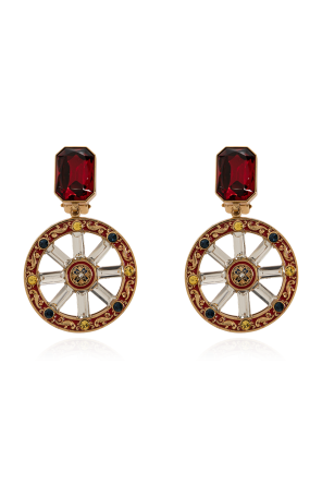 Clip-on earrings with sparkling crystals