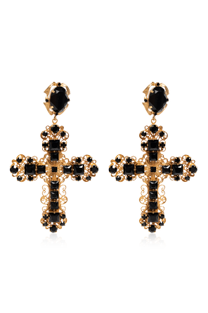 Clip-on earrings with a religious motif