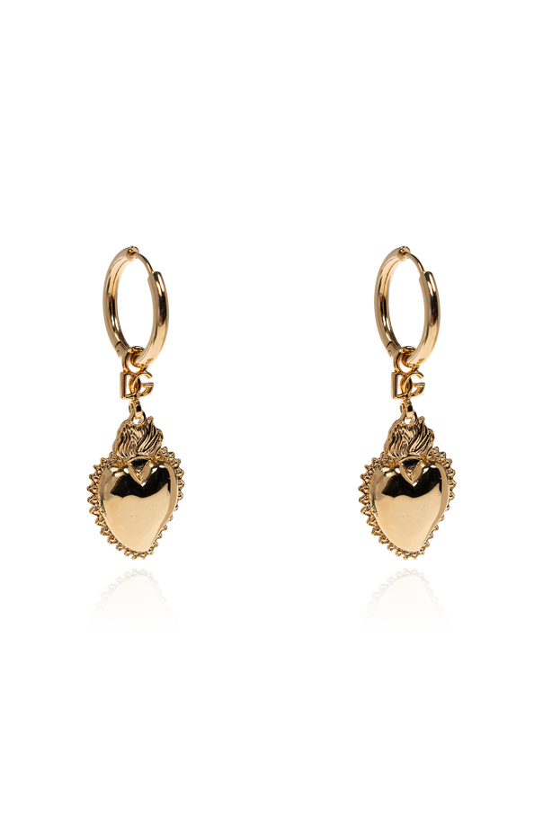 Drop Earrings with Heart Charms od Dolce & Gabbana