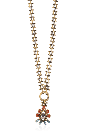 Brass necklace with pendant